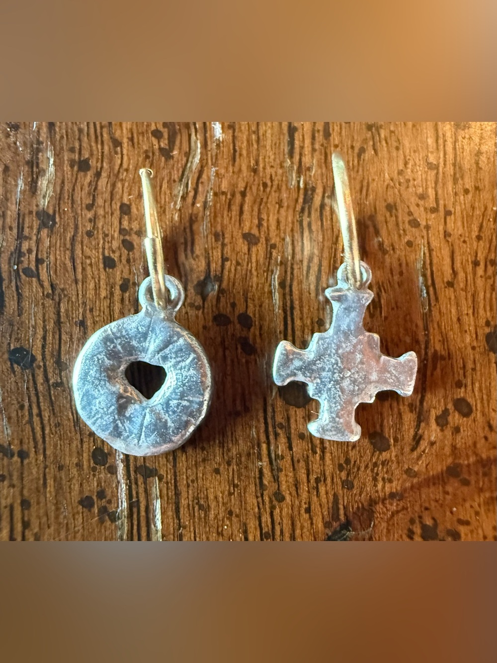 Lee Brevard Mini Money + Tiny Cross
Mismatch Earring Pair